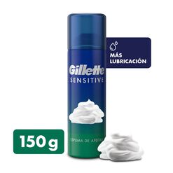 Espuma de Afeitar Gillette Sensitive con Más Lubricación para Piel Sensible, 155 ml