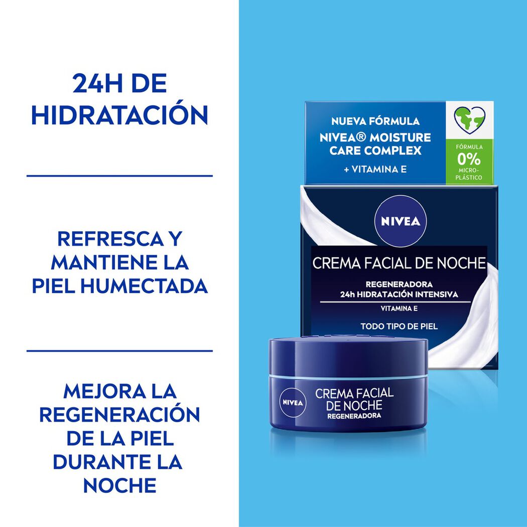 Crema Facial Hidratante Regeneradora Noche Nivea 50mL, , large image number 1