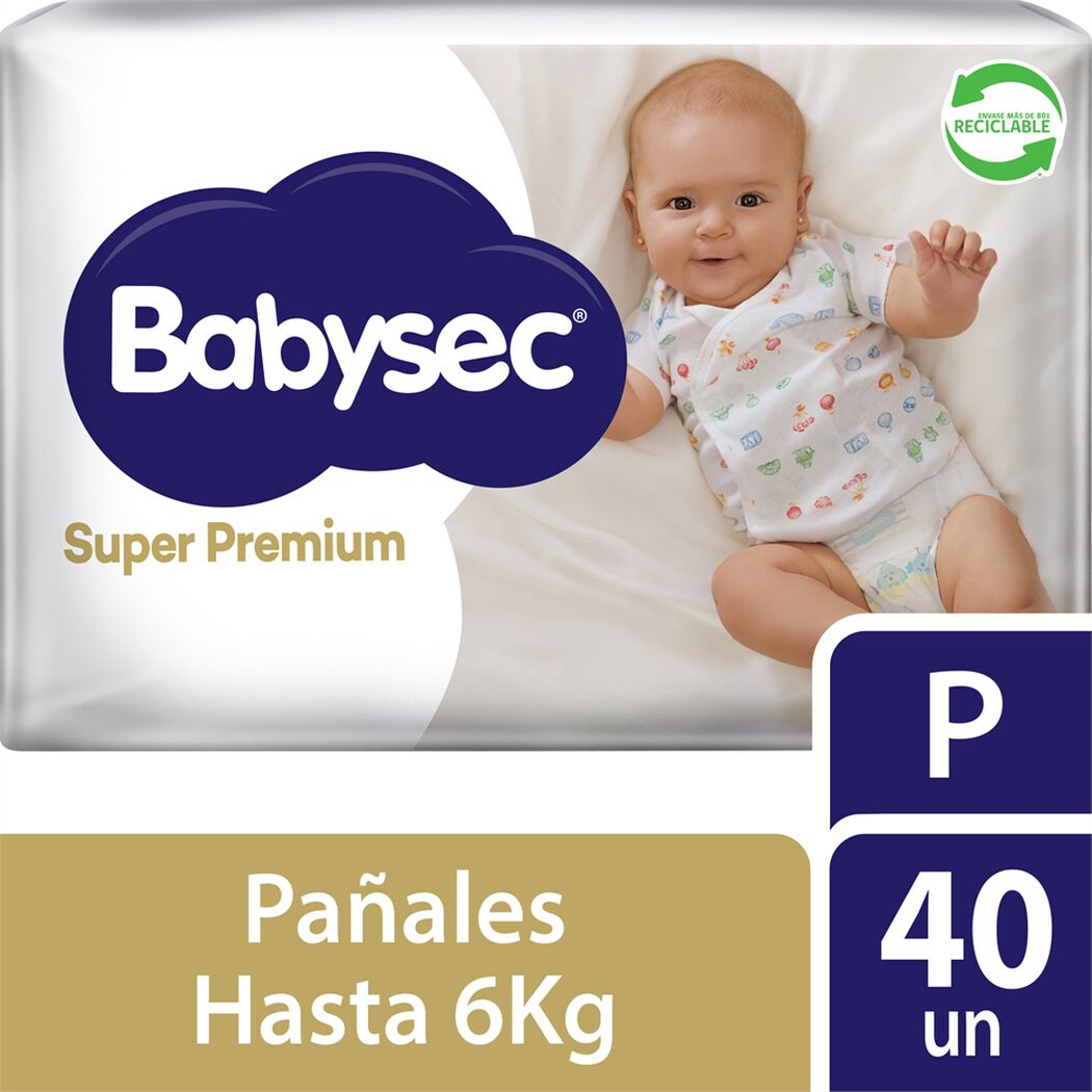 Pa&ntilde;ales Babysec Super Premium P 40 un, , large image number 0