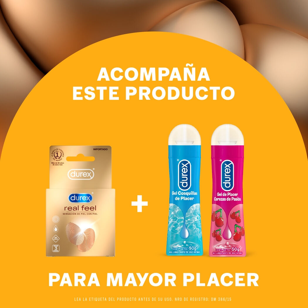 Durex Condones Real Feel 3 unidades, , large image number 3