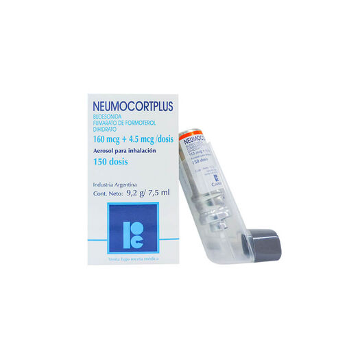 Neumocort Plus 160 mcg/4.5 mcg/Dosis x 150 Dosis Aerosol para Inhalación, , large image number 0