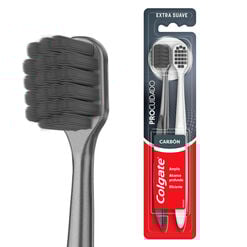 Cepillo de Dientes Colgate Extra Suave Procuidado Carbón 2 un