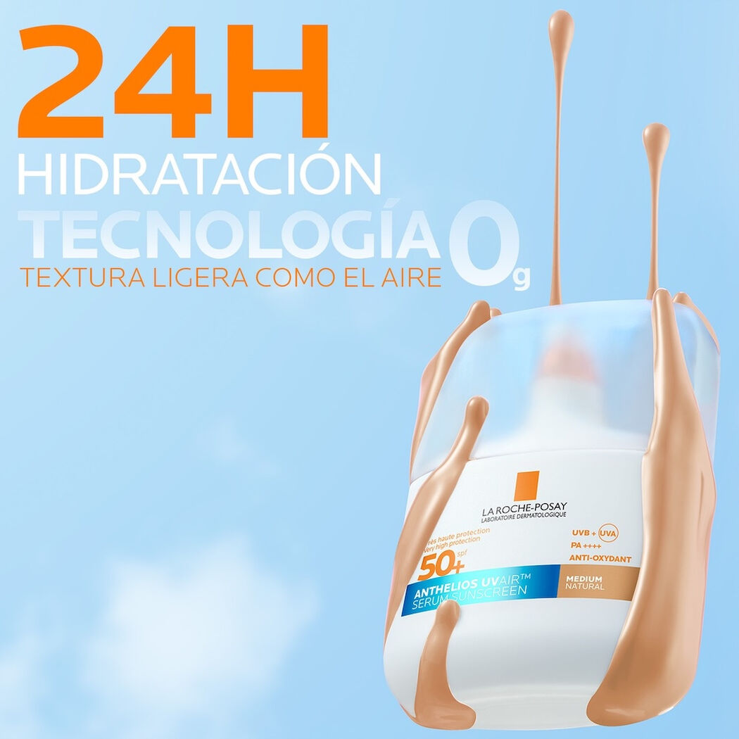 Protector Solar Anthelios UVAIR Tono Medio FPS50+ 50ml, , large image number 3