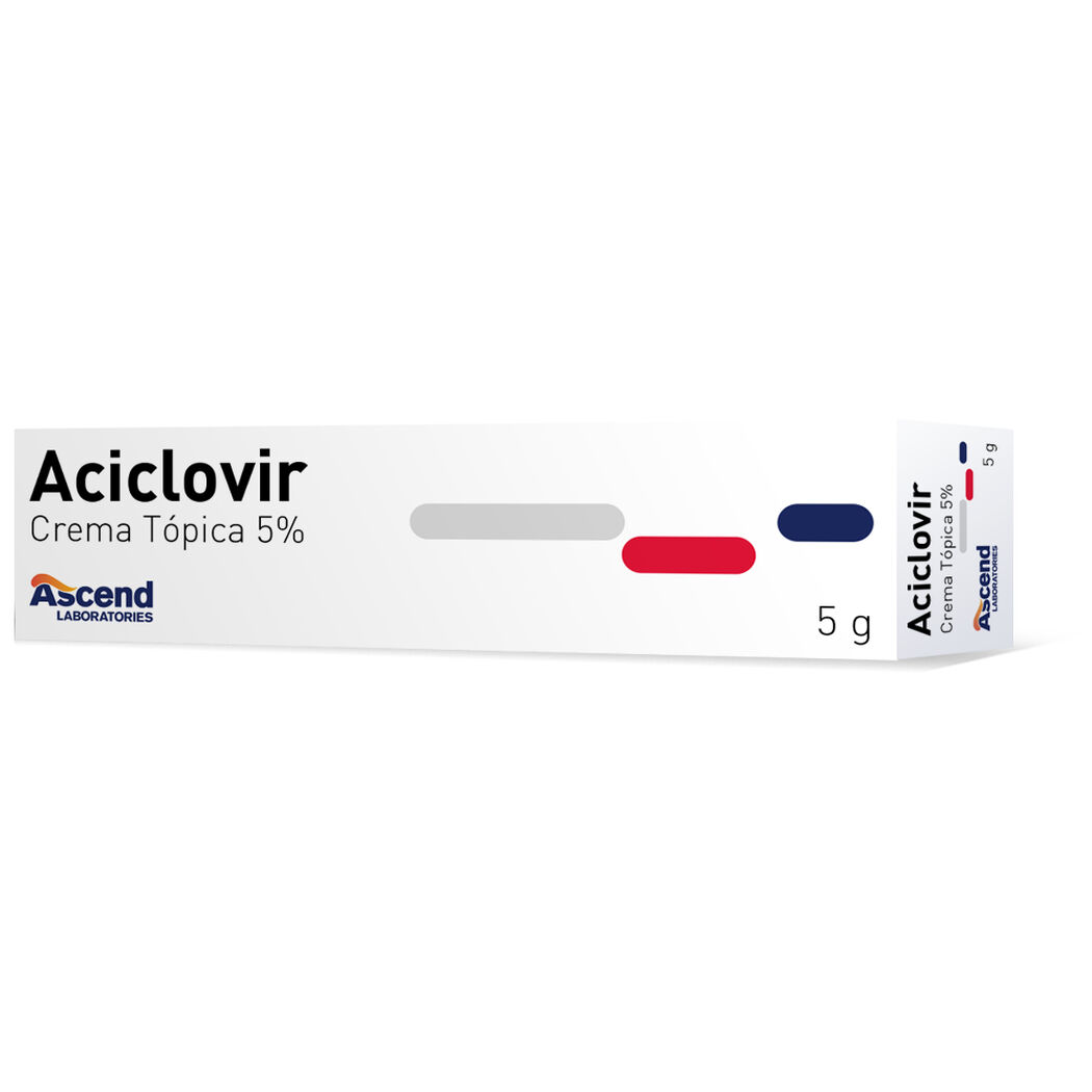 Aciclovir 5% Crema D&eacute;rmica Pomo 5 g ASCEND, , large image number 0