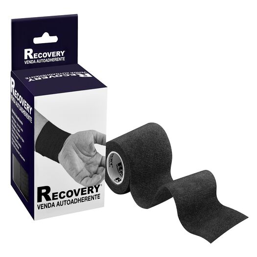 Recovery Venda Elastica Adhesiva 7.5x4.5 Negro 1 Unidad, , large image number 0