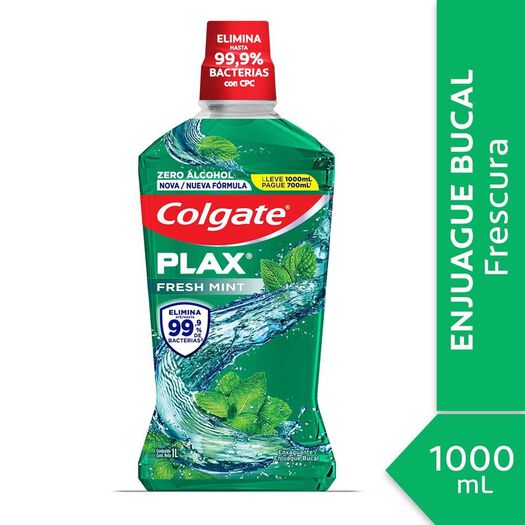 Plax Enjuague Bucal Fresh Mint x 1000 mL, , large image number 0