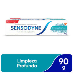 Sensodyne Limpieza Profunda Gel Dental de uso diario para dientes sensibles, 90g.