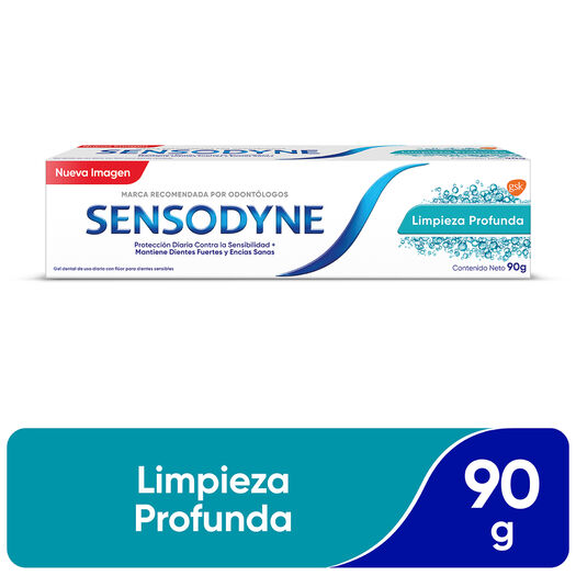 Sensodyne Limpieza Profunda Gel Dental de uso diario para dientes sensibles, 90g., , large image number 0