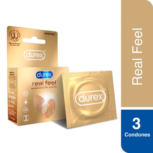 Durex Condones Real Feel 3 unidades, , large image number 0