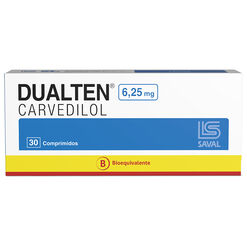 DUALTEN Carvedilol 6,25 mg 30 comprimidos