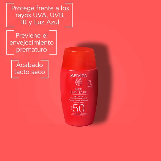 Protector Solar Fluido Toque Seco SPF50 50ml Bee Sun Safe Apivita, , large image number 4