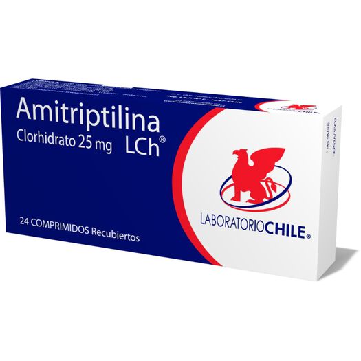 Amitriptilina 25 mg x 24 Comprimidos Recubiertos CHILE, , large image number 0