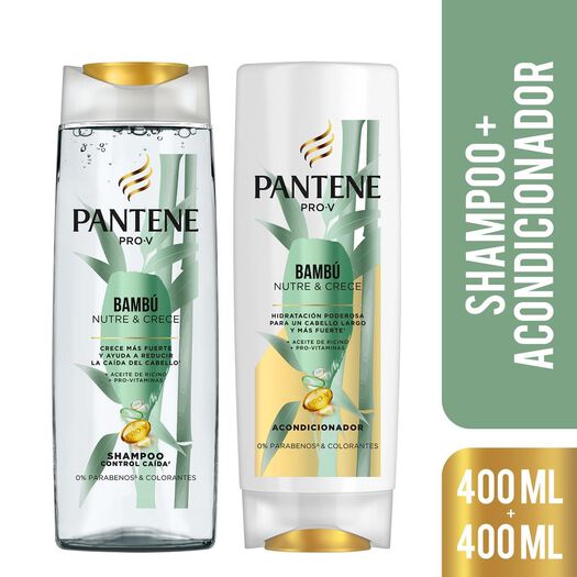 Shampoo Pantene Bambu 400mL + Acondicionar 400 mL, , large image number 1