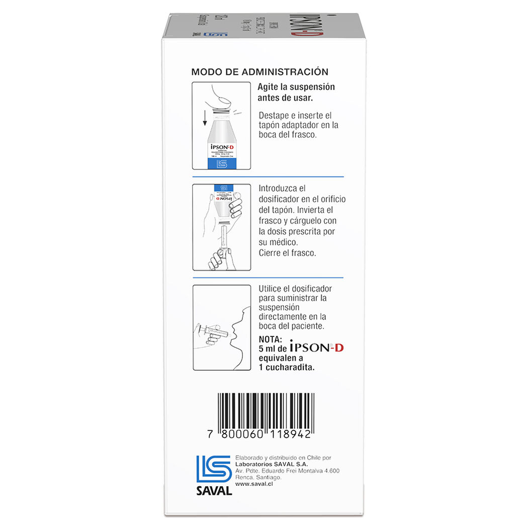 Ipson-D x 120 mL Suspensi&oacute;n Oral, , large image number 2