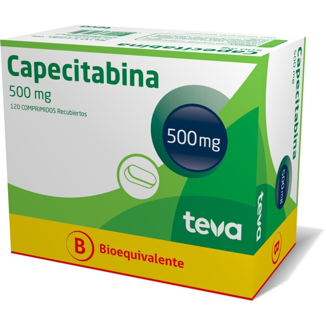 Capecitabina 500 mg 120 Comprimidos Recubiertos, , large image number 0