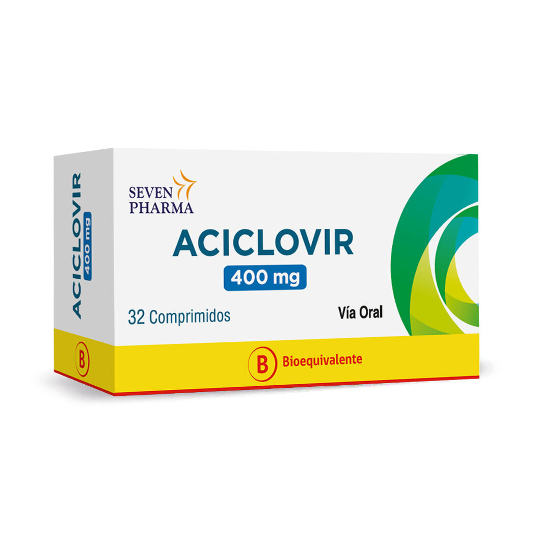 Aciclovir 400 mg x 32 Comprimidos SEVEN PHARMA SPA, , large image number 0