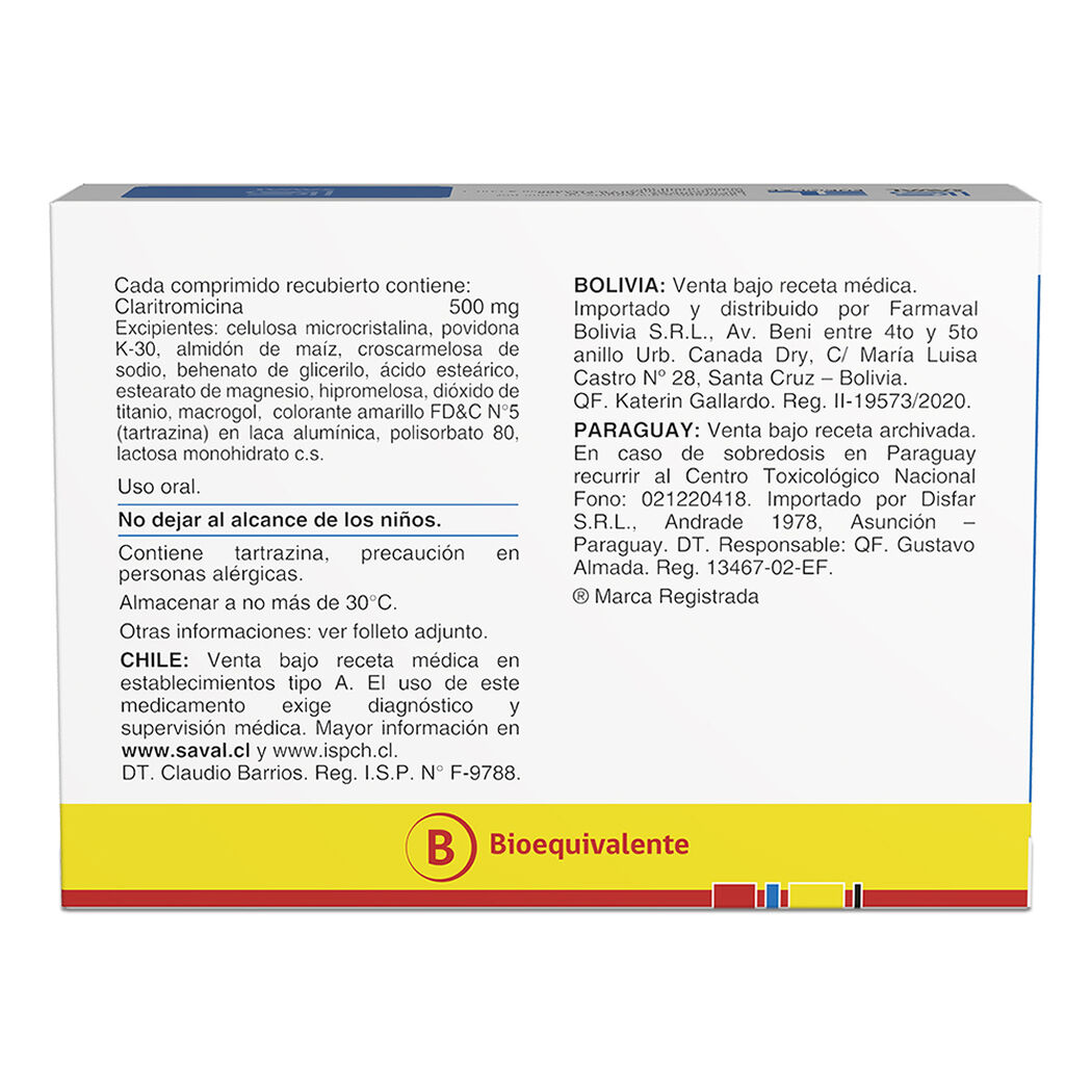 EUROMICINA Claritromicina 500 mg 20 comprimidos, , large image number 1