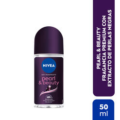 Desodorante Nivea Roll-On Beauty & Pearl Fragancia Premiun con Extracto de Perlas Negras 50 mL