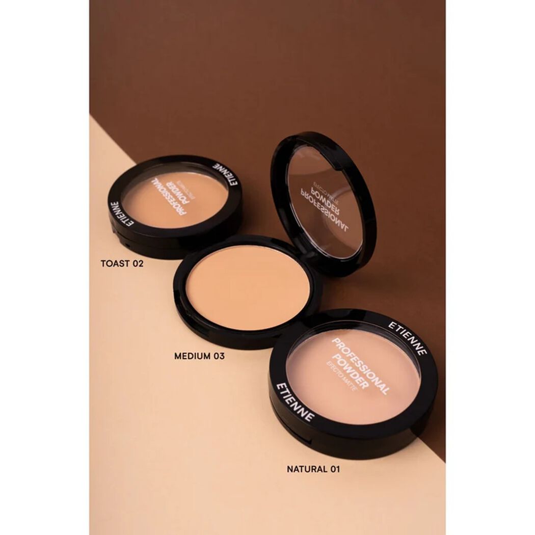 Polvo Compacto Etienne Professional N03 Piel Tostado, , large image number 2