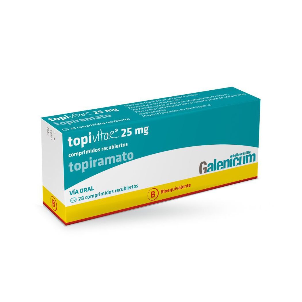 Topivitae 25 mg x 28 Comprimidos Recubiertos, , large image number 0