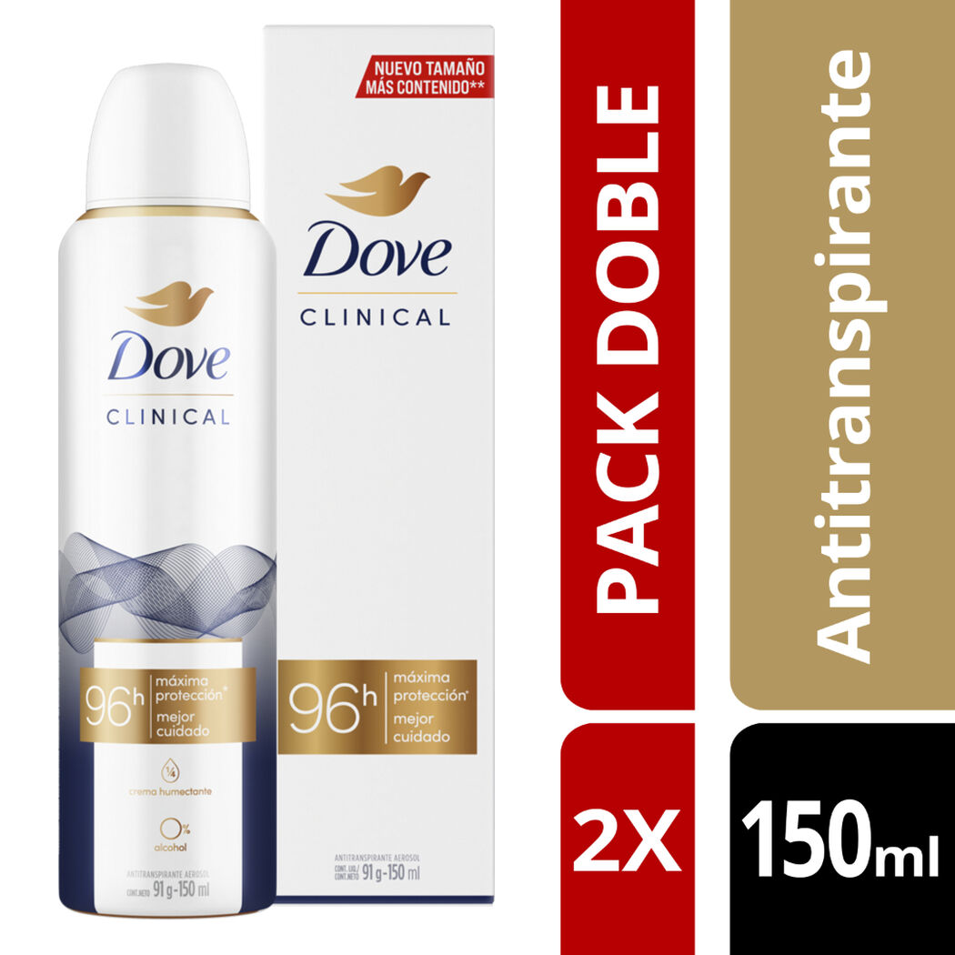 Desosdorante Dove Spray Clinical 96H 150 mL 2 un, , large image number 0