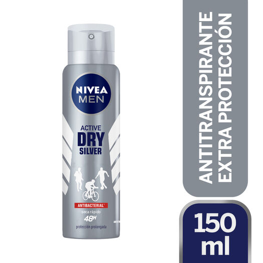 DESODORANTE SPRAY NIVEA MEN SILVER PROTECT 150M, , large image number 0
