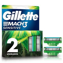 Repuestos Maquina De Afeitar Gillette Mach3 Sensitive Con Aloe Y Vitamina E, 2 Unidades 