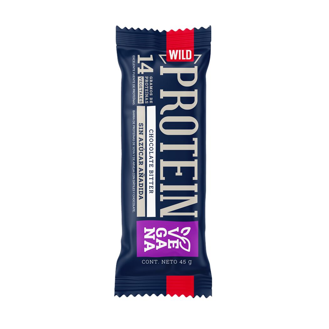 Wild Protein Vegan Chocolate Bitter 45g, , large image number 0