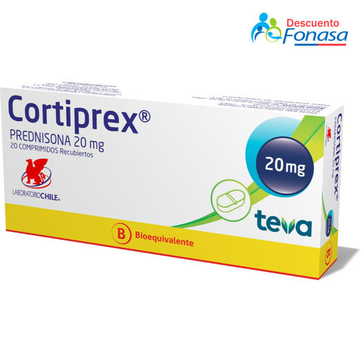 Cortiprex 20 mg x 20 Comprimidos Recubiertos, , large image number 0