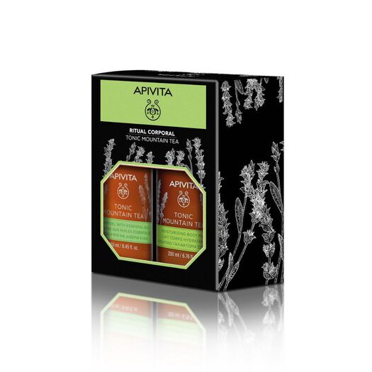 Set Gel Apivita Tonic Mountain Tea de Ducha 250 mL + Crema Corporal 200 mL, , large image number 1