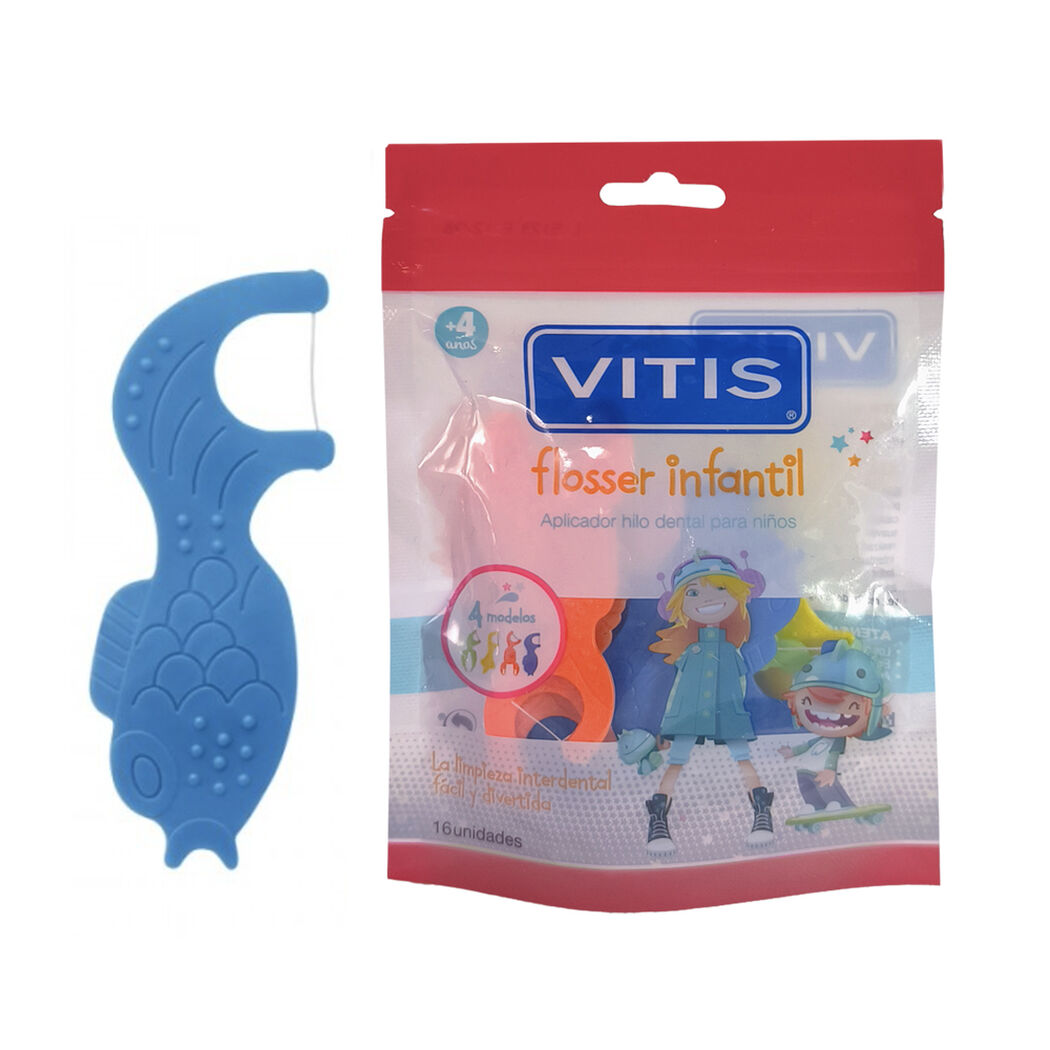 Hilo Dental Vitis Flosser Infantil 16 un, , large image number 0