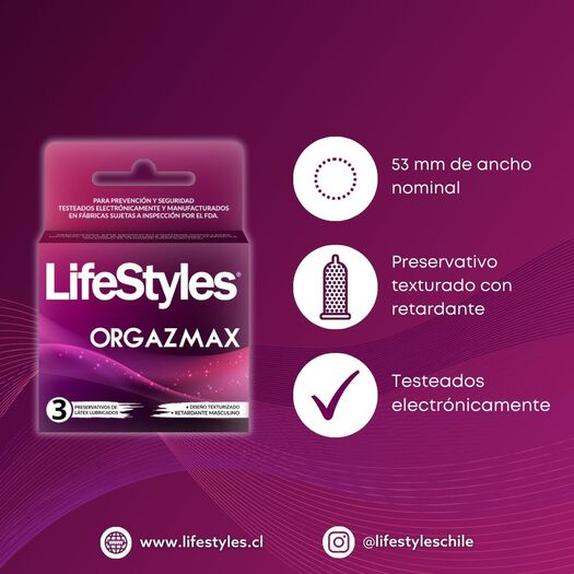LIFESTYLES ORGAZMAX 3UN., , large image number 1