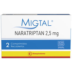 MIGTAL Naratriptán 2,5 mg 2 comprimidos