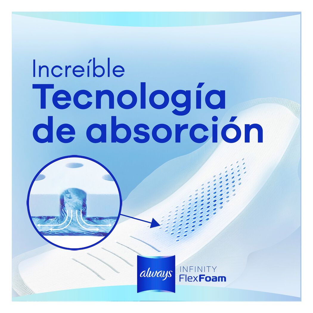 Toalla Higi&eacute;nica Always Infinity Flex Foam Regular con Alas D&iacute;a 18 un, , large image number 2