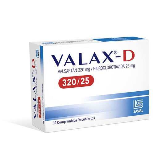 Valax-D 320 mg /25 mg x 30 Comprimidos Recubiertos, , large image number 0