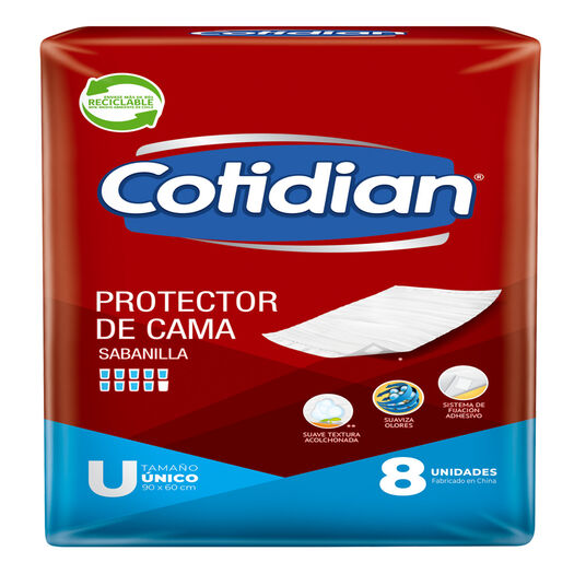 Cotidian Sabanilla Protector Cama x 8 Unidades, , large image number 1