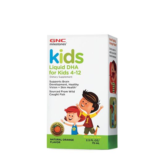 Gnc Kids Dha Liquido Sab. Naranja 75 Ml, , large image number 0