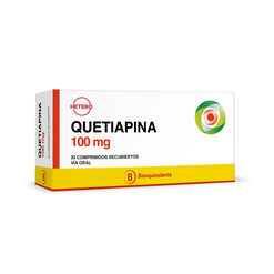 Quetiapina 100 mg x 30 Comprimidos Recubiertos SEVEN PHARMA CHILE SPA