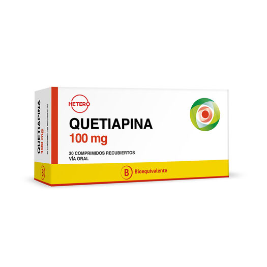 Quetiapina 100 mg x 30 Comprimidos Recubiertos SEVEN PHARMA CHILE SPA, , large image number 0