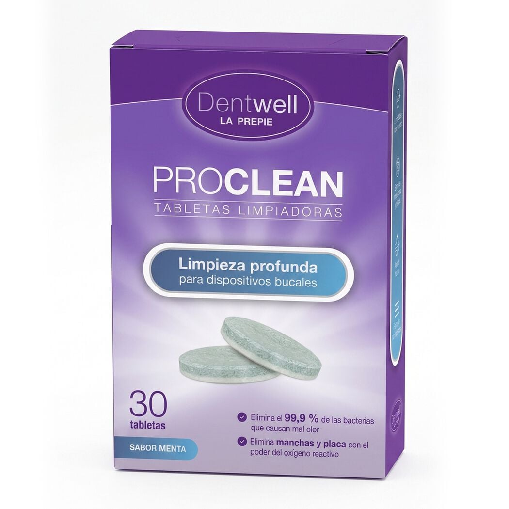 Dentwell Proclean Tabletas Limpiadoras de Aparatos Dentales, , large image number 0