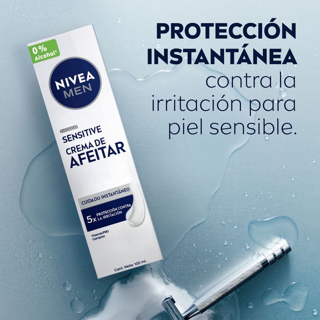 Crema de Afeitar Nivea For Men Sensitive 100 mL, , large image number 2