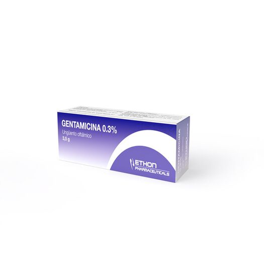 Gentamicina 0.3 % x 3.5 g Ungüento Oftálmico ETHON PHARMACEUTICALS S.P.A, , large image number 0
