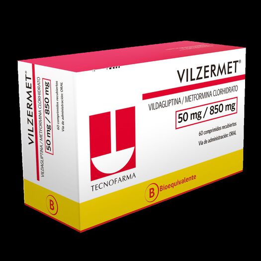 Vilzermet 50 mg/850 mg x 60 Comprimidos, , large image number 0