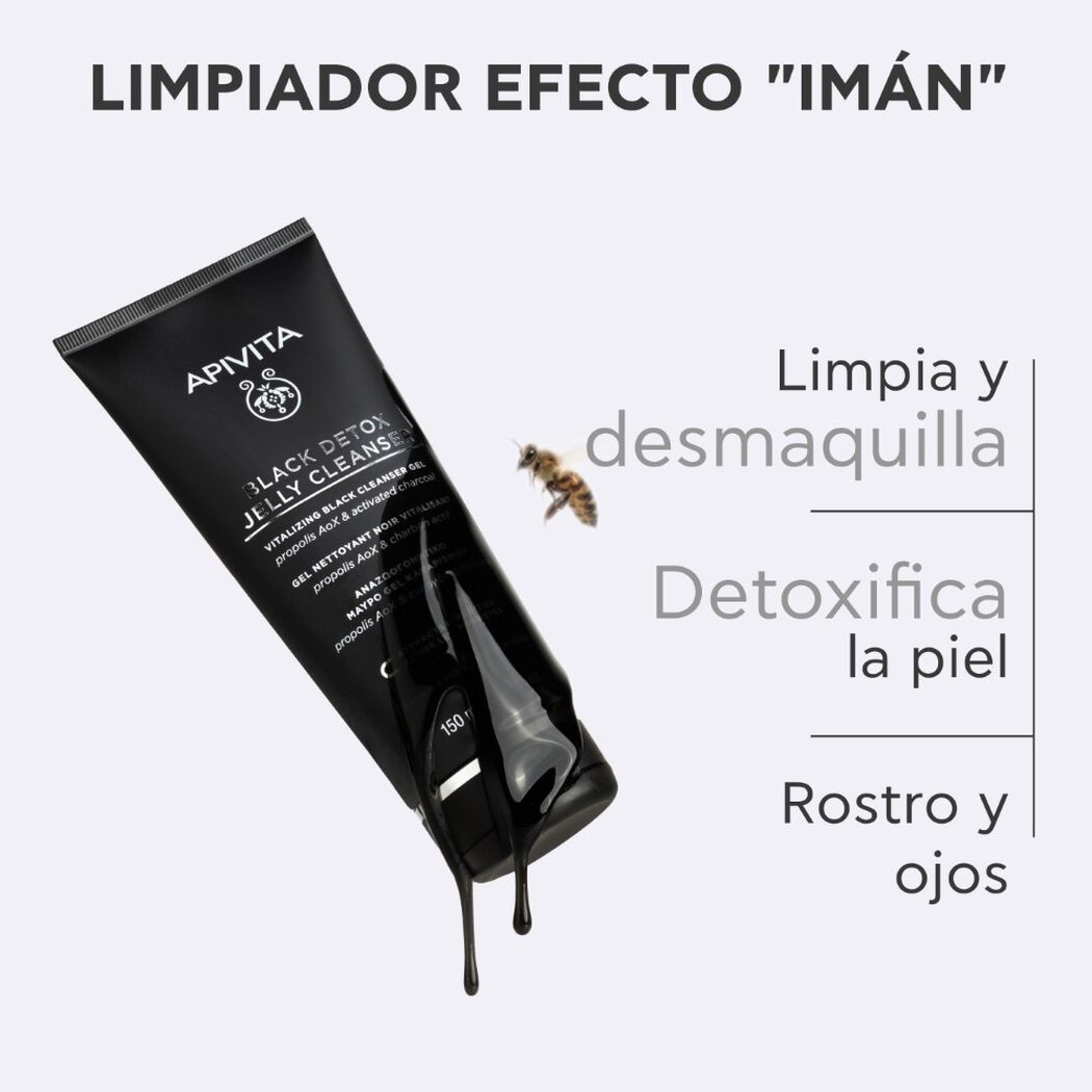 Gel Apivita Limpiador Negro Detox 150 mL, , large image number 1