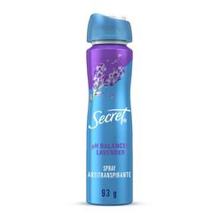 Desodorante Secret Spray Antitranspirante pH Balanced Lavander 93 g