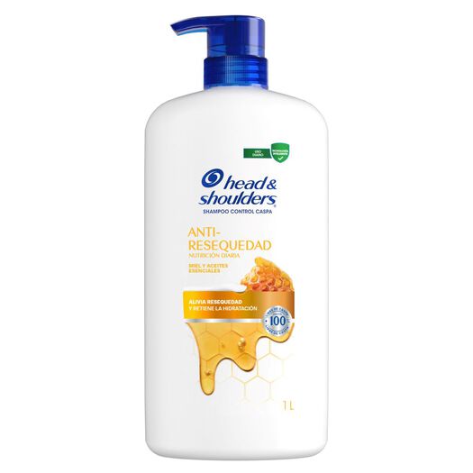 Shampoo Head & Shoulders Anti Resequedad 1 L, , large image number 0