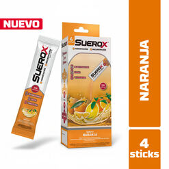 Suerox Polvo Ar&aacute;ndano Naranja Pack 4 Unidades de 80g (Sin azucar)