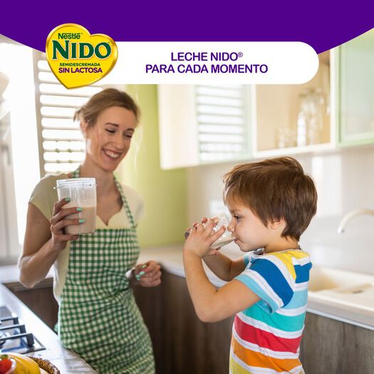 Leche en Polvo Nido Semidescremada Sin Lactosa 1350g , , large image number 1