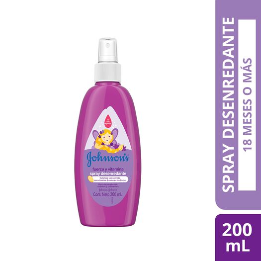 spray para peinar para niños johnsons® fuerza y vitamina x 200 ml., , large image number 0