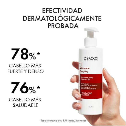 Shampoo Dercos Vichy Anti-Caída Estimulante 400 mL, , large image number 3